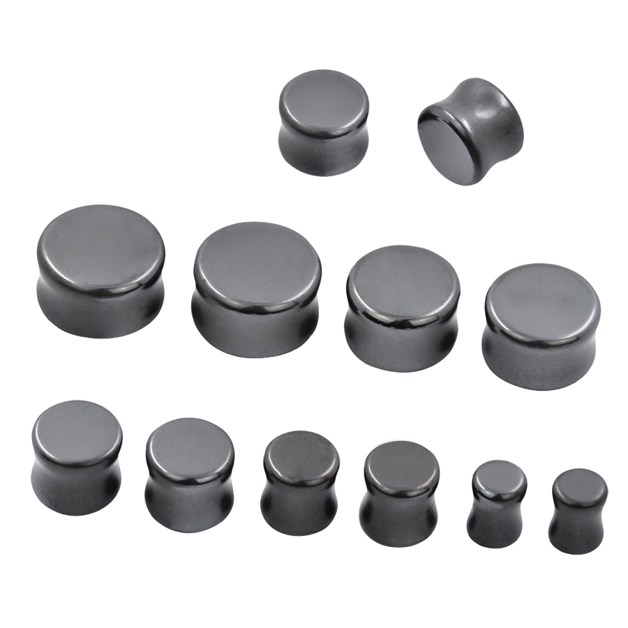 Natural Stone Ear Plugs Ear Gauges Double Flares Flesh Tunnels Saddle Plug-PAIR