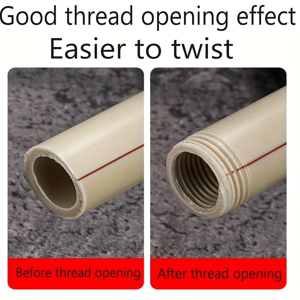 Integrated Internal & External Pipe Threader, PVC Kit 1/2" & 3/4"