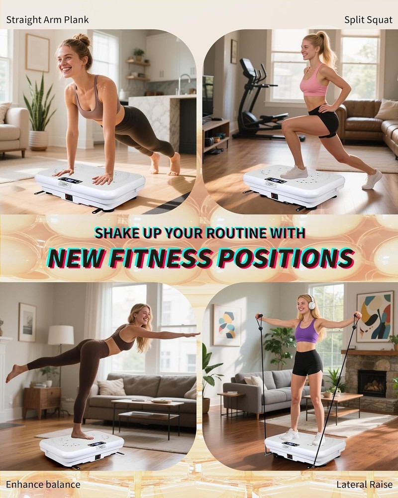 Shake Plate Vibration Exercise Machine for Lymphatic Drainage Massager