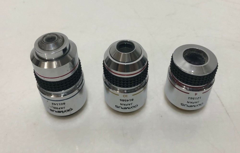 Olympus SPlan PL 4x 10x 40x Set Microscope Objective, DHL Shipping World Wide.