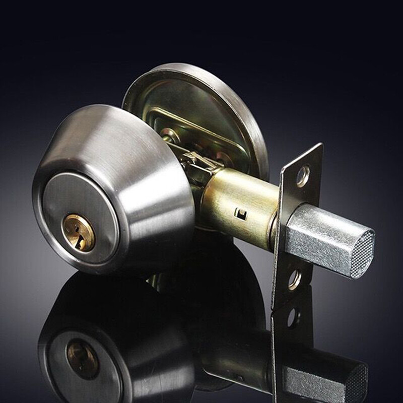 Round Single Cylinder Deadbolt Security Door Lock With Key Safe Lock Door Knobs