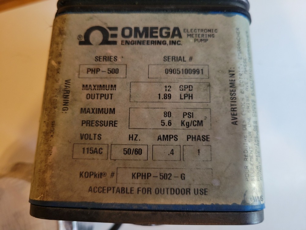 Omega PHP-502-G High Temp Diaphragm Pump