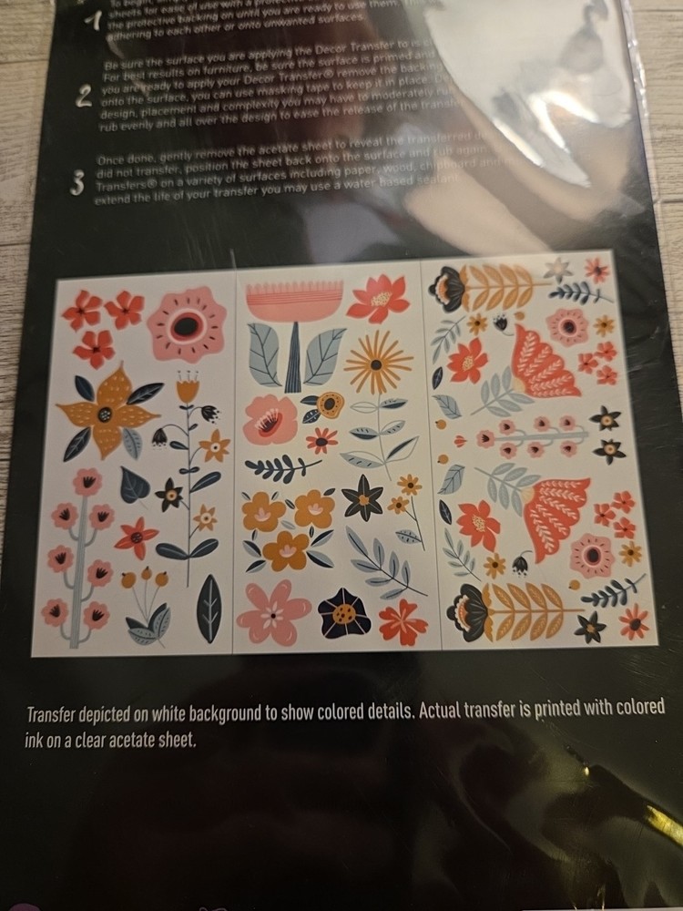 ReDesign with Prima Transfer - Doodle Flowers