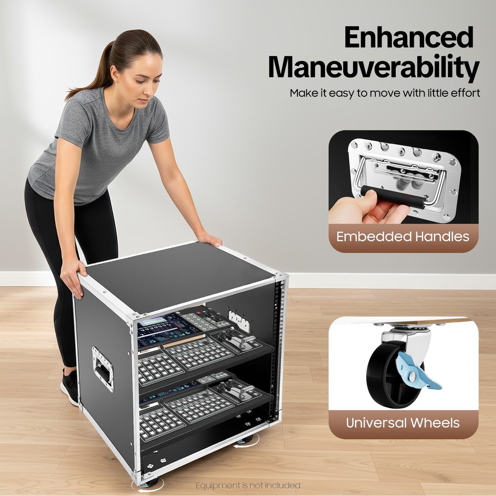 12U Server Rack Wall Mount Networking Enclosure Locking Data Cabinet on Wheels
