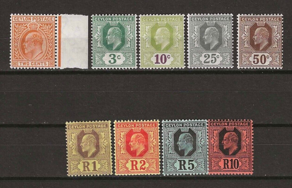 CEYLON 1910/11 SG 292/300 MINT