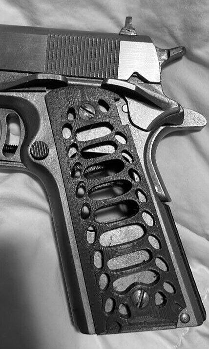 Airsoft Elite Force 1911 Panel Grips Skeleton Black