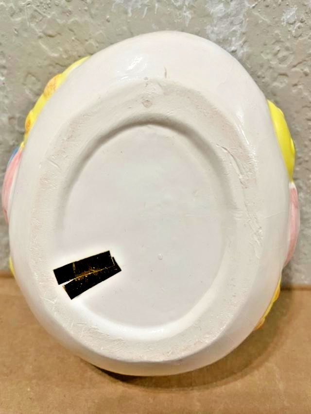 Vtg Earthenware Easter Bunny 2 piece Candy Dish NEW in Box