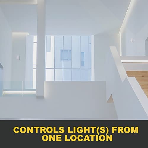 White Toggle Light Switch (1-Pack) | Single-Pole Wall Light Switch 20A 1-Pack