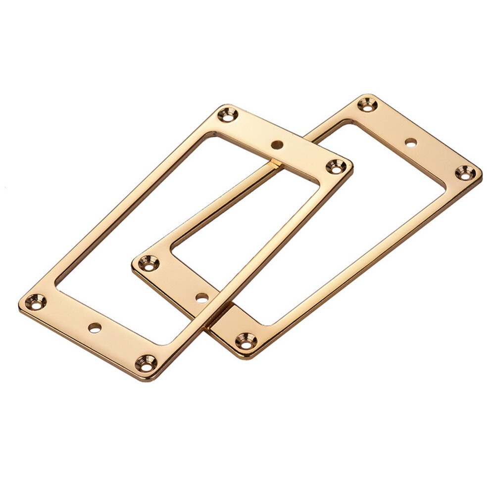 2Pcs Guitar Humbucker Pickup Mounting Ring Frame Bridge Neck Flat Bottom