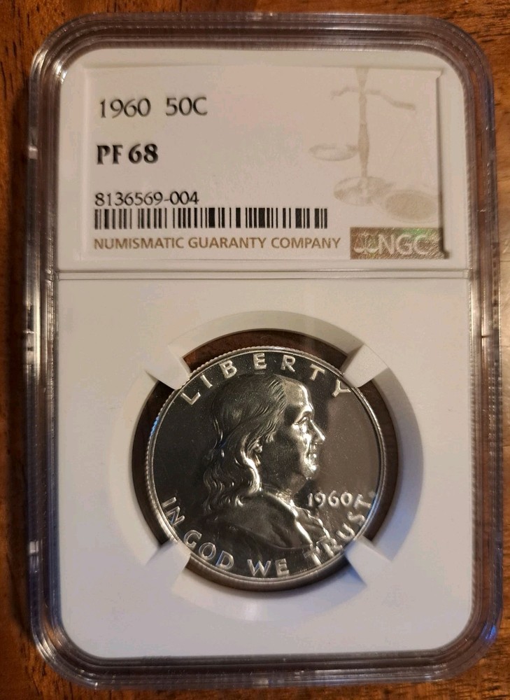 1960 Silver Proof Franklin Half Dollar NGC PF68