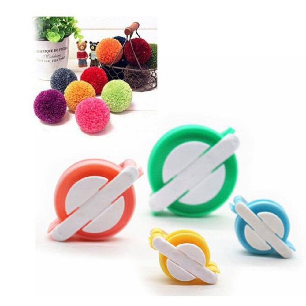 Pompom Maker Fluff Ball Weaver Needle Craft Knitting Wool DIY Tool 4 Sizes