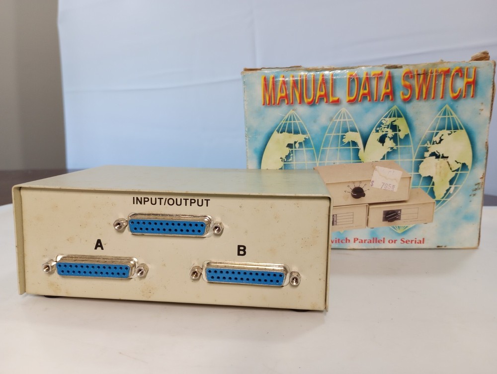 Vintage Manual Data Switch in original packaging not tested