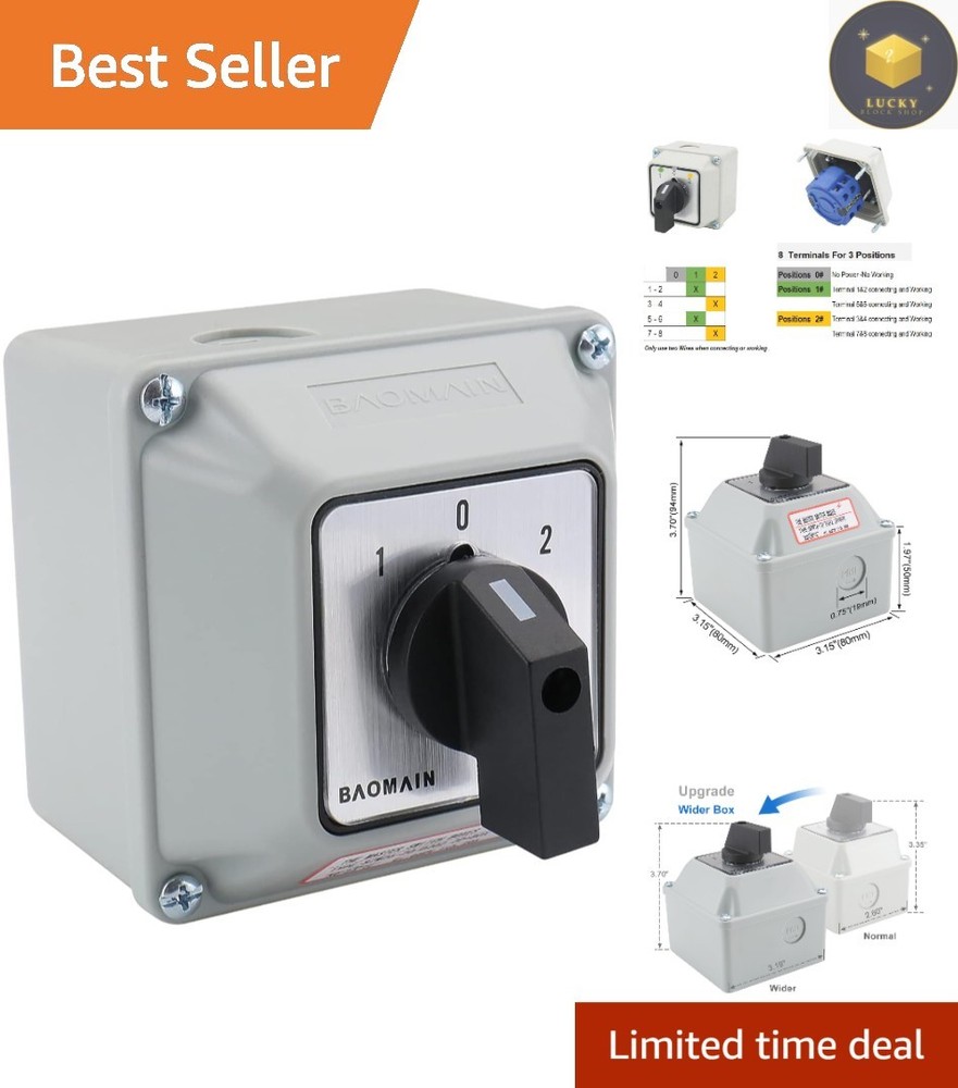 Wider Master Switch Box - 660V 20A Rotary Switch for Motor & Generator Control