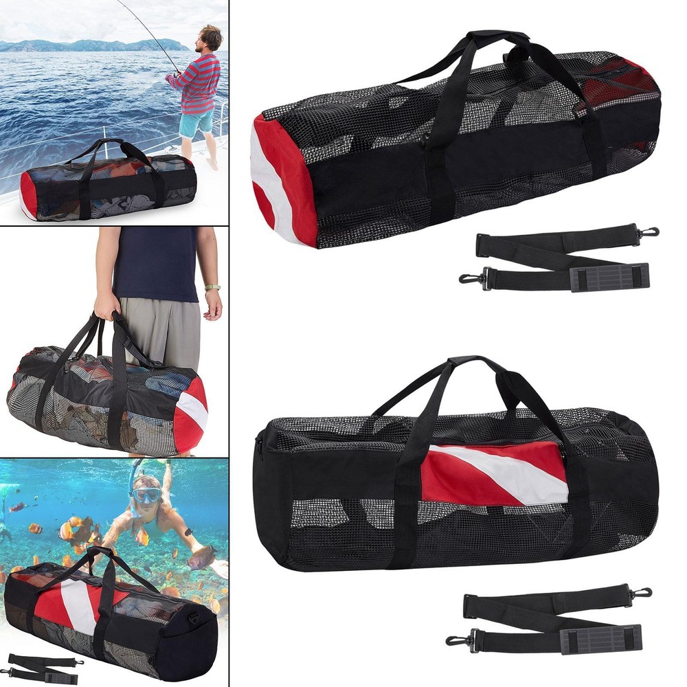 Mesh Duffle Durable Double Zippers with Removable Shoulder Strap Breathable