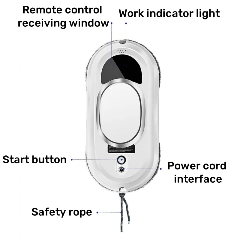 Smart Electric Window Cleaner Robot Automatic Glass Cleaning Tool Remote Control