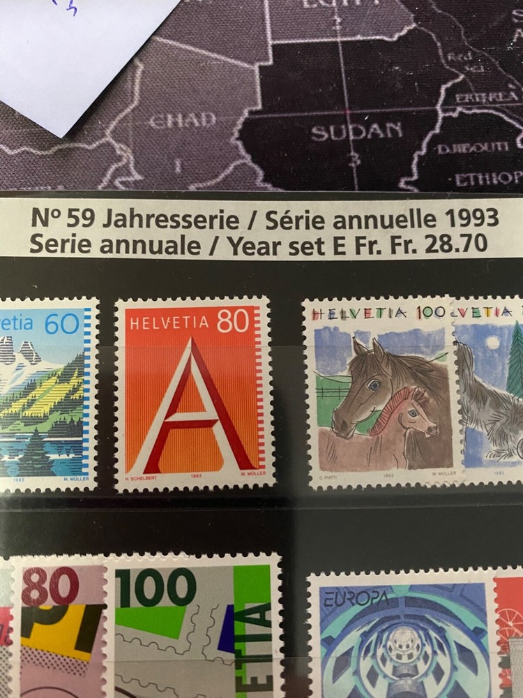 1993 Swiss stamps year set
