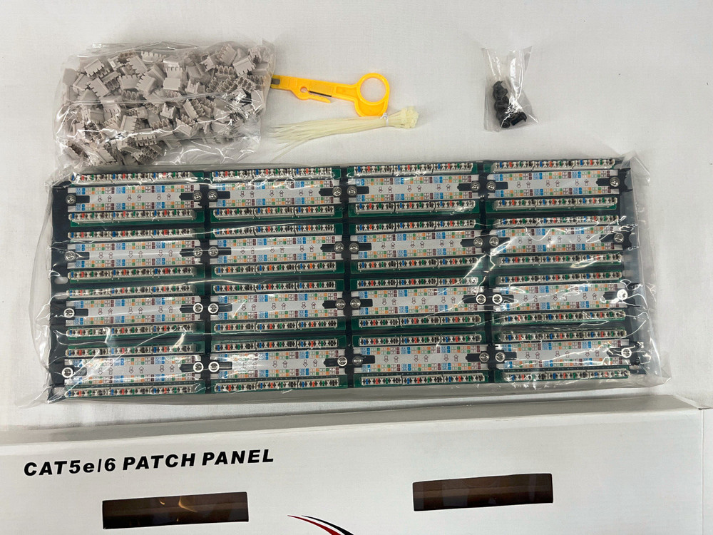 Patch Panel UTP 96 Port Ethernet CAT6 RJ45 110 also CAT5 with Removable Modules