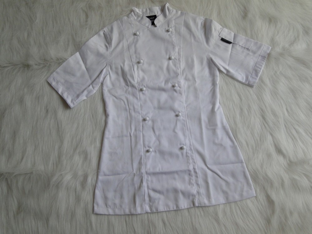Lady's Chef Jacket White with Short Sleeves