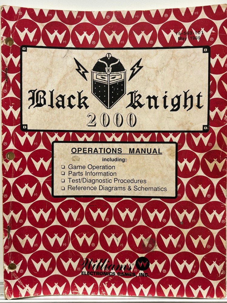 ORIGINAL-WILLIAMS-BLACK KNIGHT 2000-OPERATIONS MANUAL