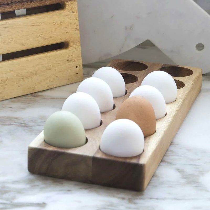 Acacia Dozen Egg Holder