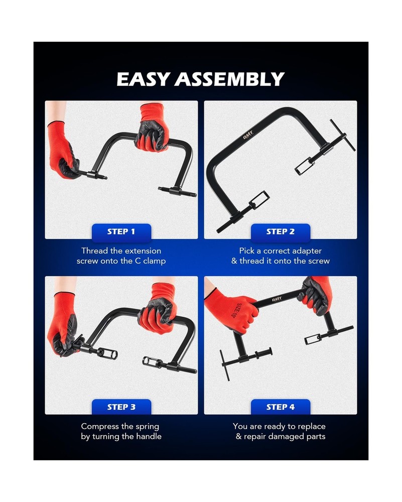 Orion Motor Tech Valve Spring Compressor, 10 Piece Spring Clamp Tool Kit with...