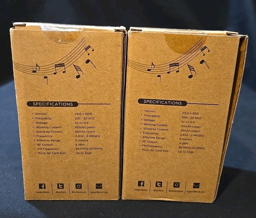 2 (two) Vont Wireless FM Transmitters Black New - lot of 2 transmitters