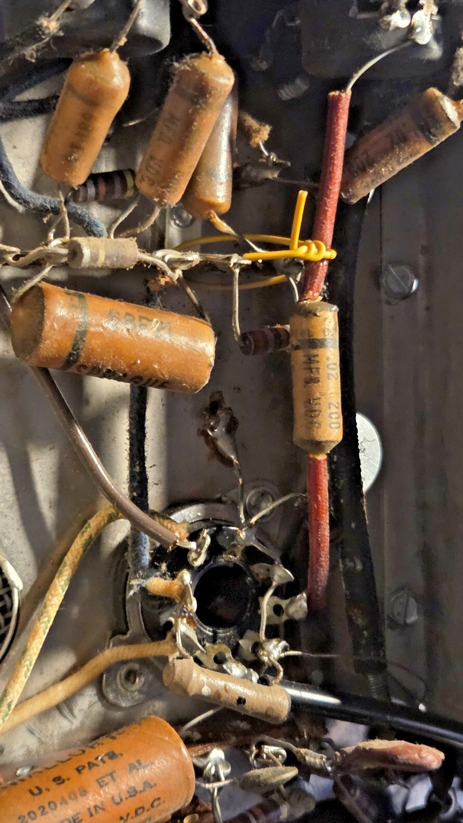 Sprague Wax Capacitor Pair .02 uf 200v TEST .025 /.030 Guitar Cap Fender Gibson