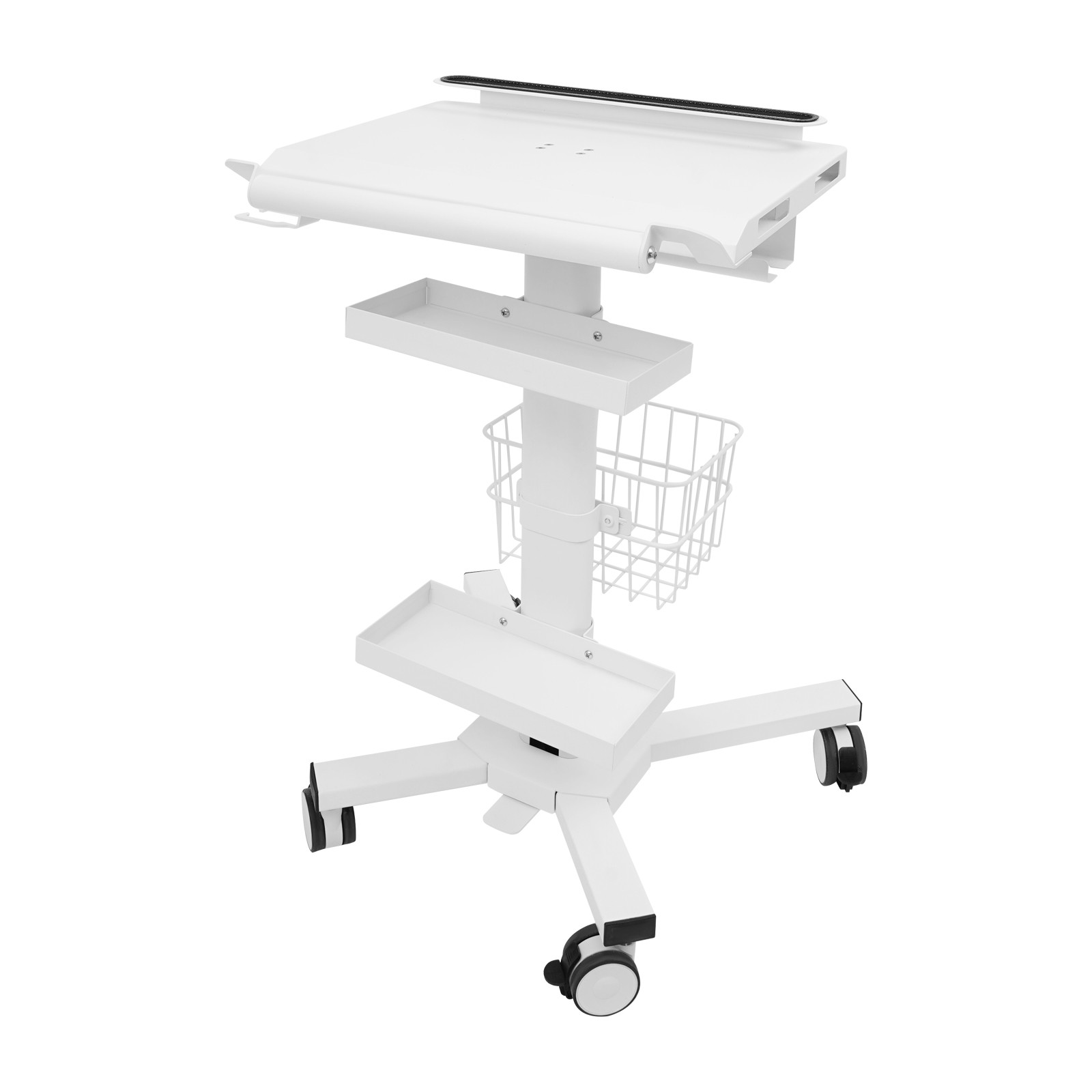 Medical Laptop Workstation Cart Dental Medical Cart Trolley w/ Scanner Holder