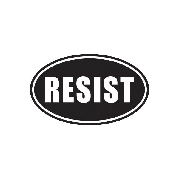 Oval Resist Sticker Decal