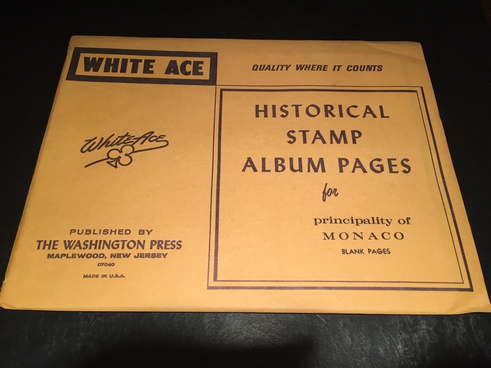 New White Ace Album Supplement Pages Principality Of Monaco - 10 Blank Pages