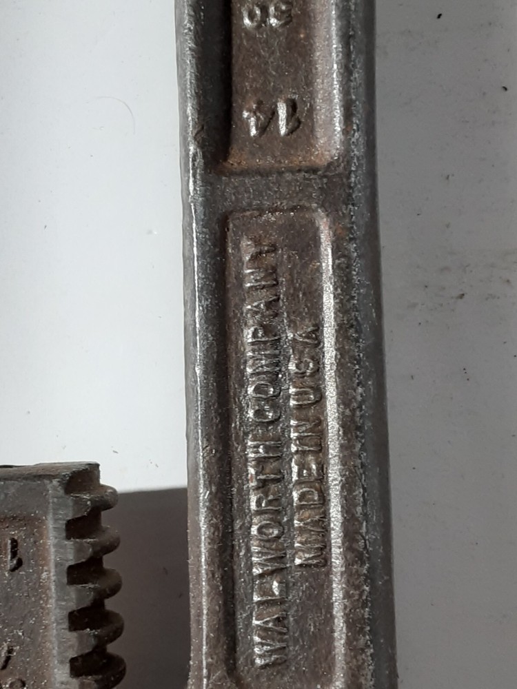 VINTAGE WALWORTH PIPE WRENCH 12"