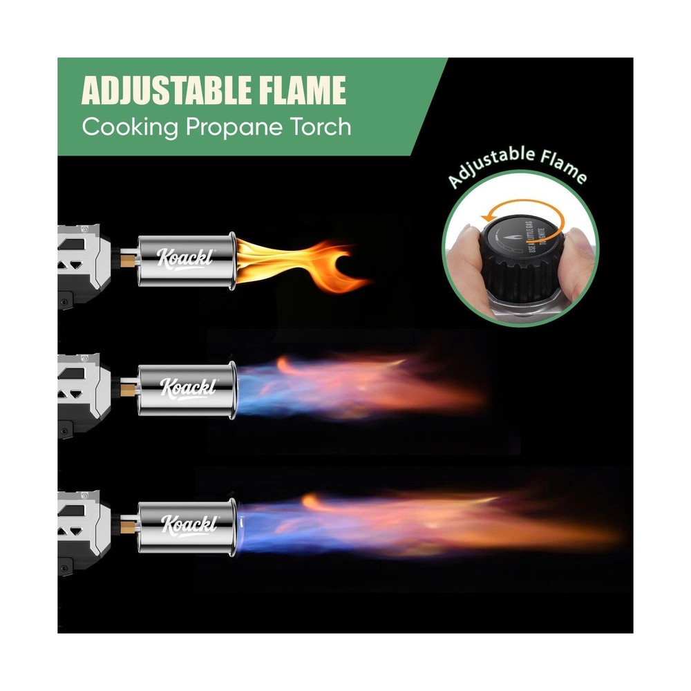 KOACKL Powerful Propane Torch Gun, Kitchen Torch with Adjustable Flame, Flame...