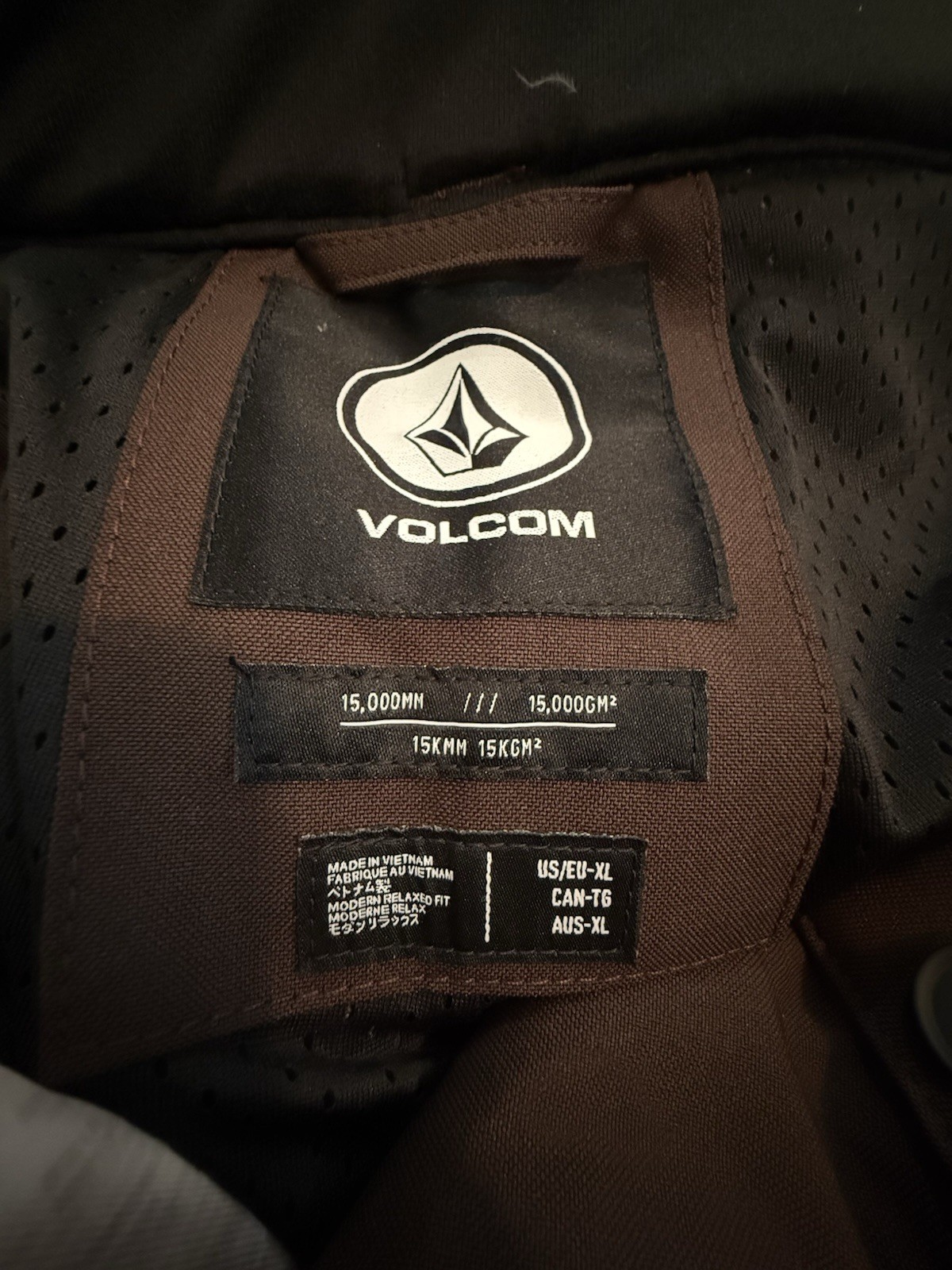 volcom snowboard pants xl Zip Tech Brown