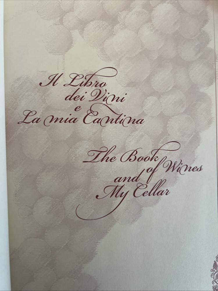 Genuine Leather Libro Del Vini Wine Journal