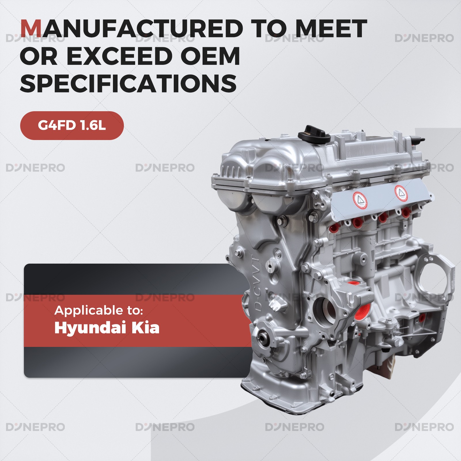 G4FD 1.6L Long Block Engine Motor For Hyundai Tucson Kia Rio Soul 2012-2019