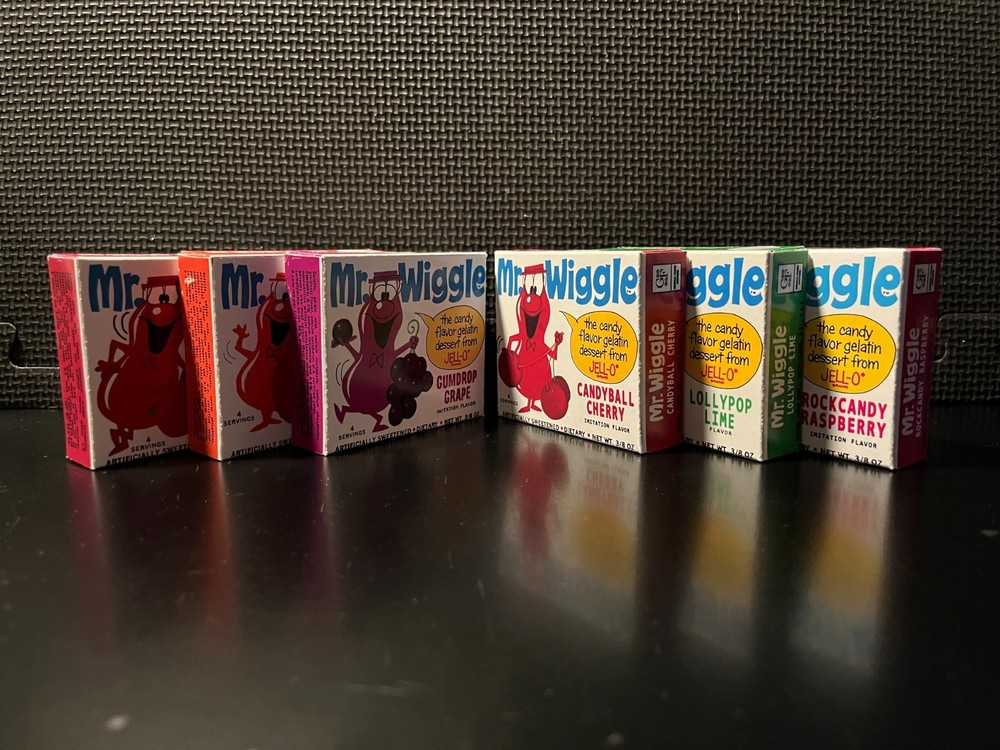 Mr Wiggle jello - 6 empty custom design display boxes