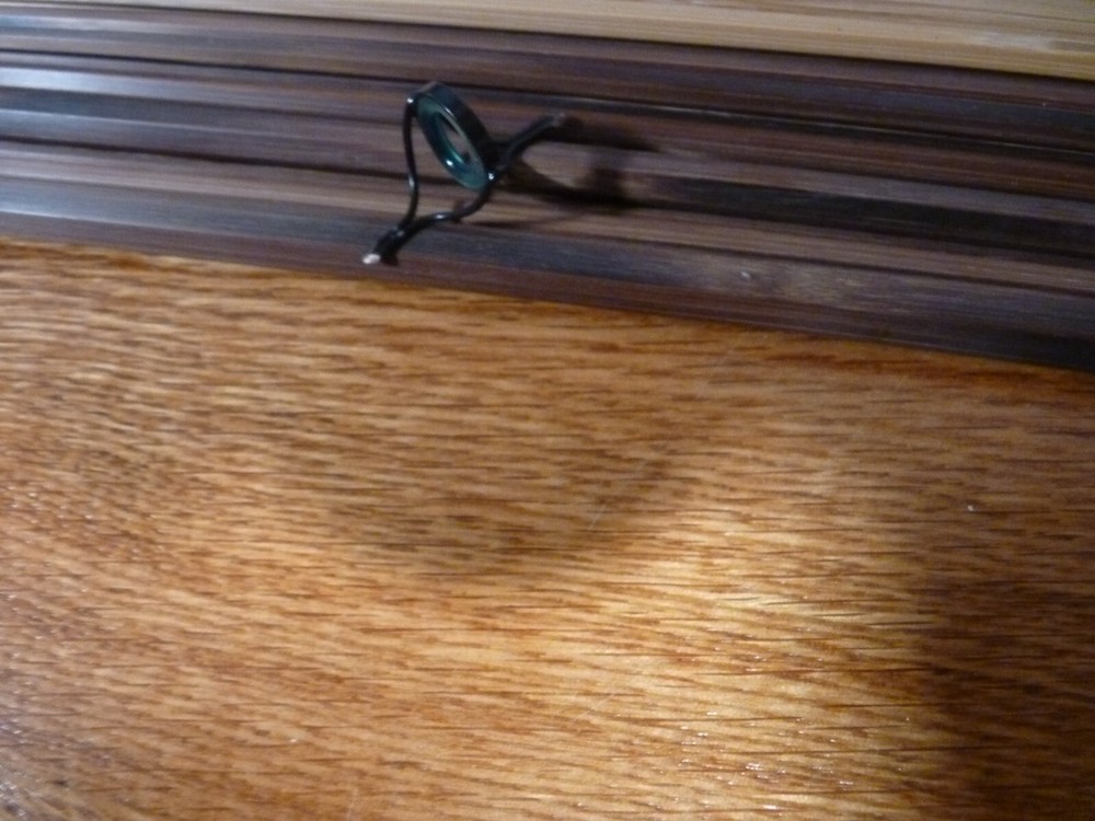 Agate Stripping Guide Black with Green insert 12MM. Rod Building