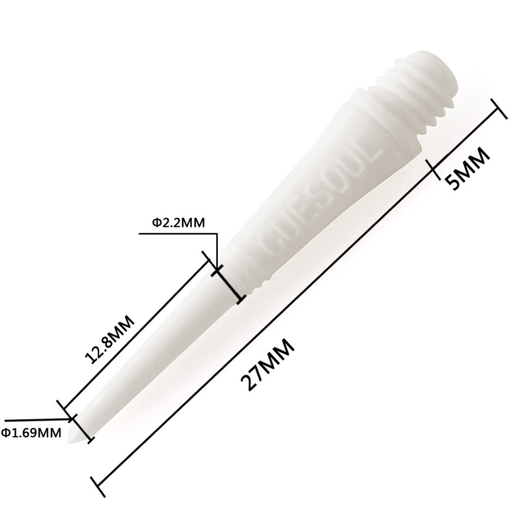 CUESOUL 100 PCS/Set White Soft Tip Points For Soft Tip Darts-32mm