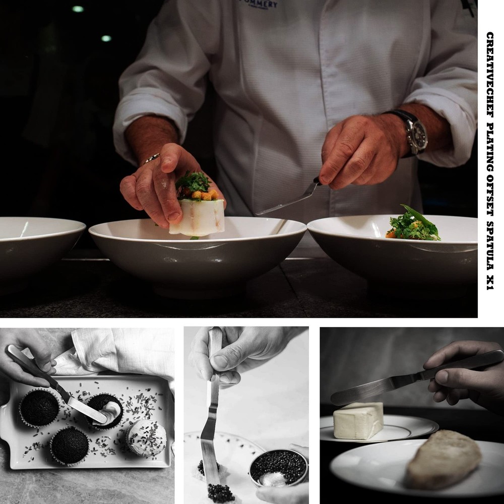 CREATIVECHEF Professional Chef Plating Kit, 10 Piece Culinary Plating Set, Bl...