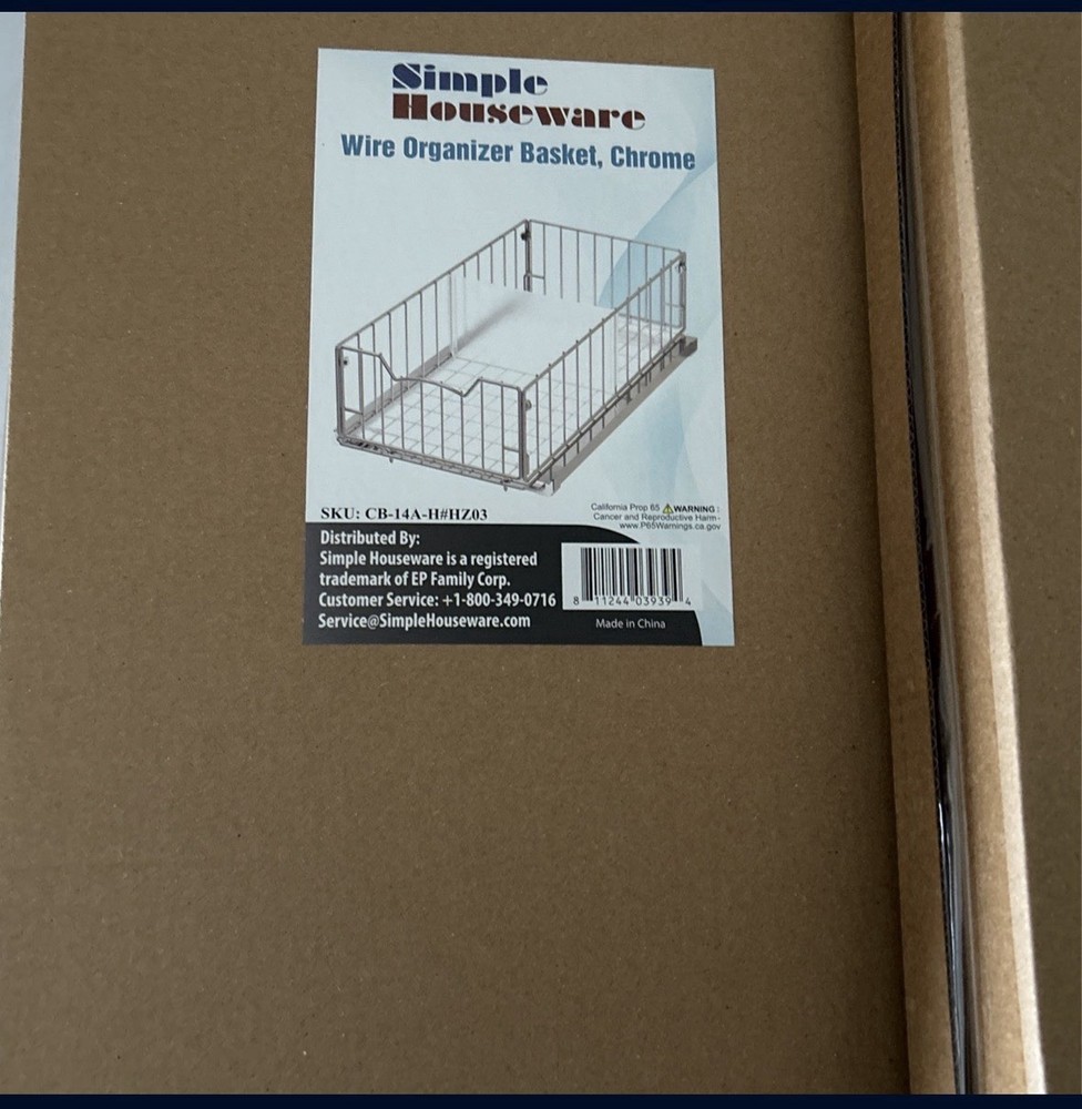 Wire Organizer Basket Chrome