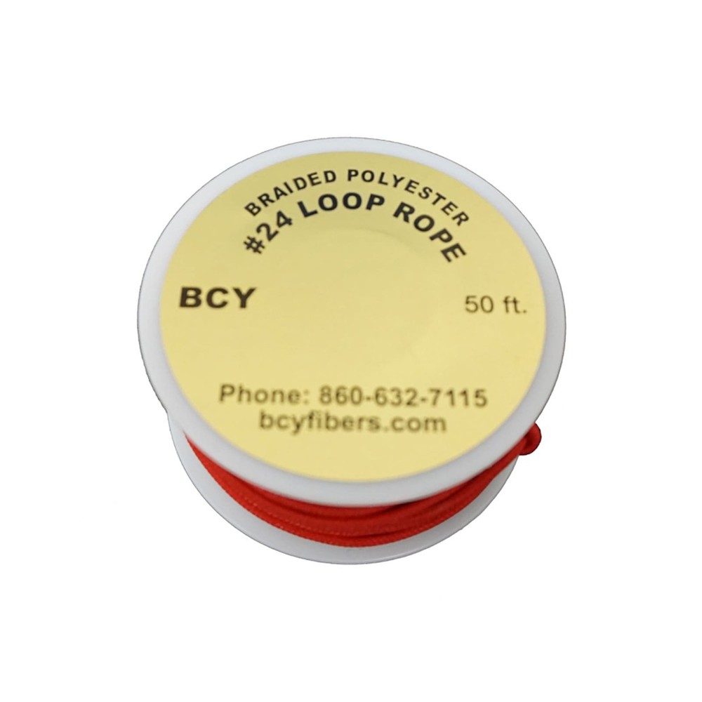 BCY Braided Red Polyester #24 50ft Loop Rope (66528)