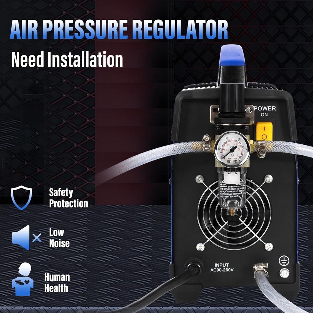 Upgraded 55A Plasma Cutter with Air Compressor Compatibility-