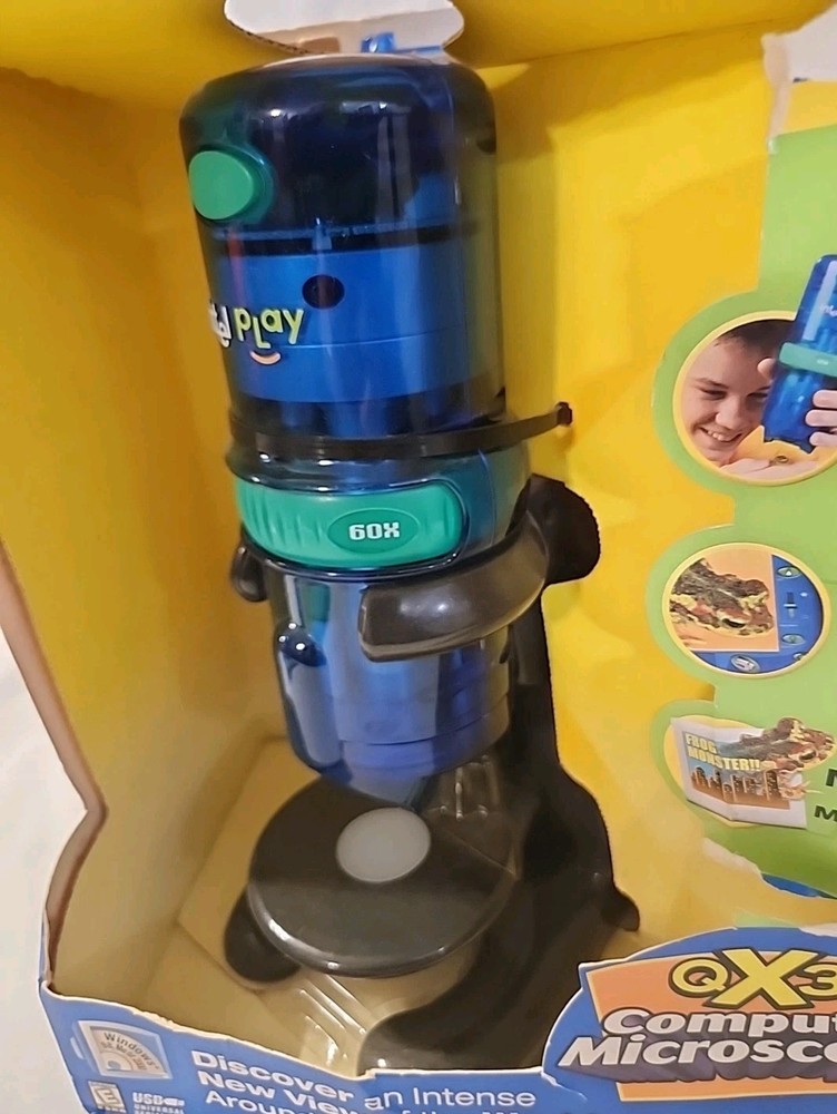 Intel Play QX3+ Computer Microscope 8 & Up includes an activity guide book