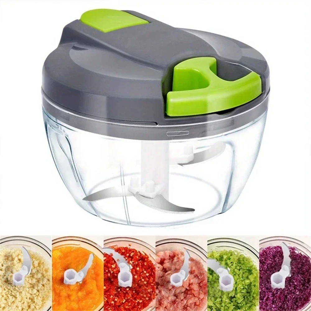 Mini Manual Hand Food Chopper Portable Pull String Vegetable Garlic Grinder