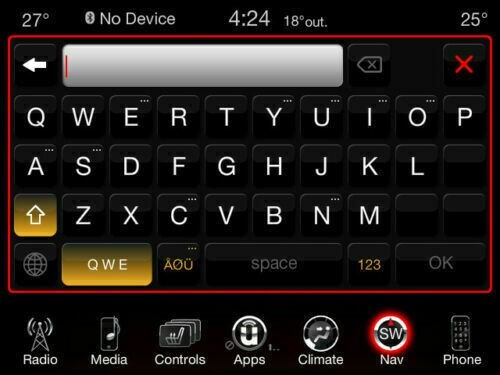 CHRYSLER RA3 Navigation Activation Uconnect 8.4