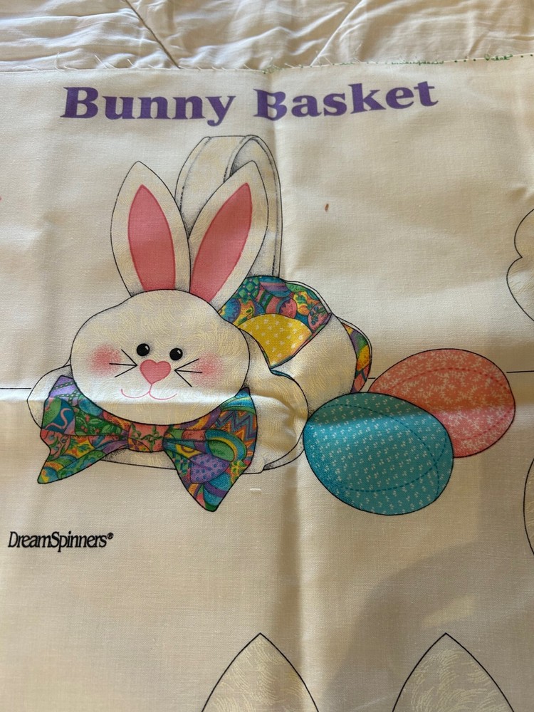 Vintage Cut Out Easter Bunny Basket Sewing Project - NOS