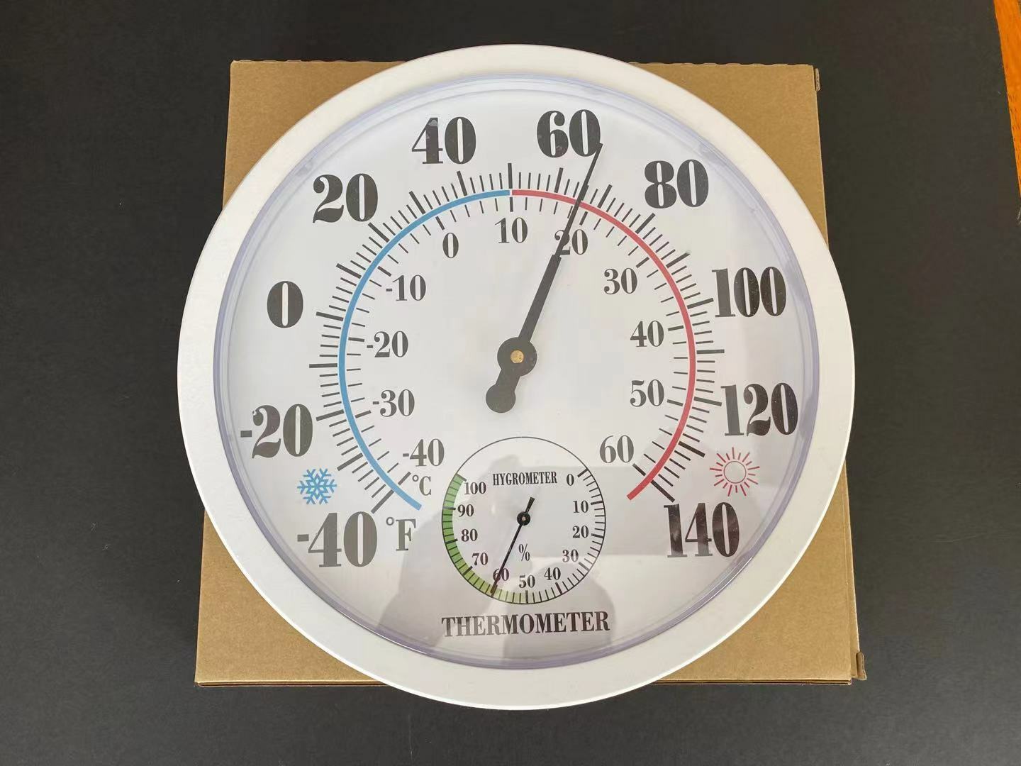 Analog Indoor/Outdoor Thermometer Hygrometer Temperature Humidity Meter 10 "