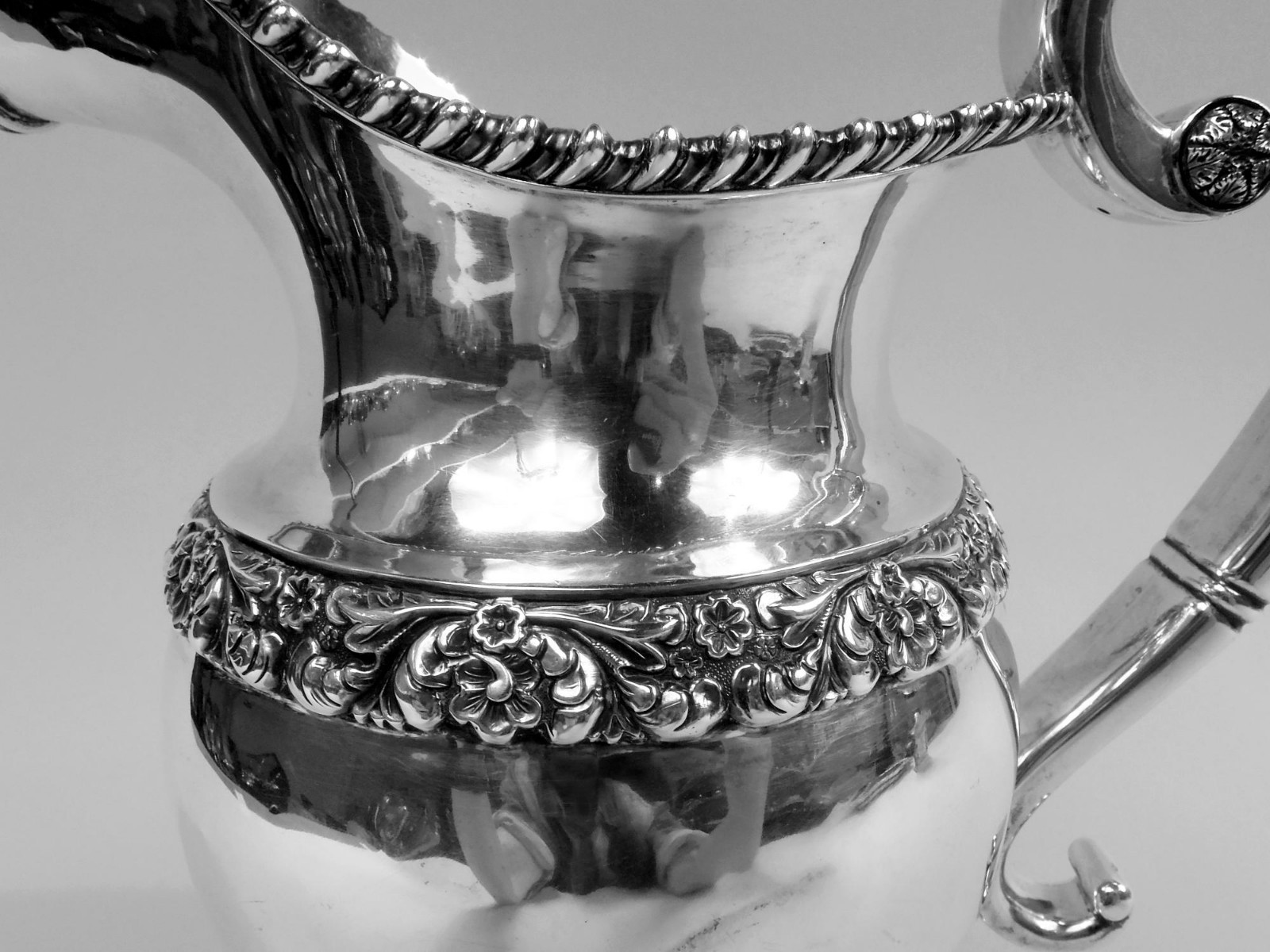 Frederick Marquand Water Pitcher Antique Federal New York American Coin Silver