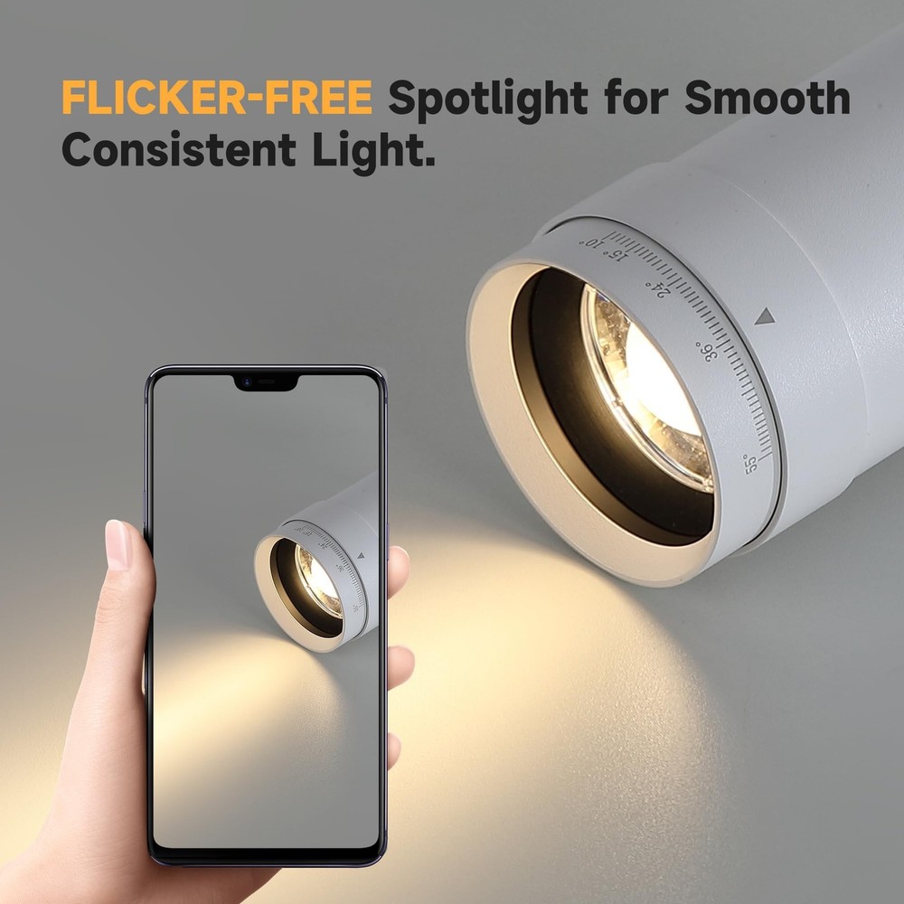 9W LED Zoomable Ceiling Spotlight, Dimmable Directional Wall Surface Fixture,...