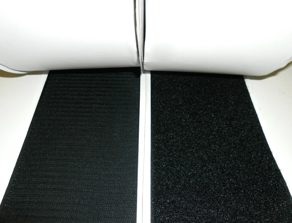 HQG 100MM SELF ADHESIVE HOOK & LOOP FASTENER BLACK/WHITE, DIFF LENGTHS